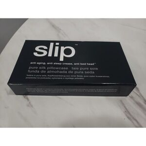 NEW Slip Pure Mulberry Silk Pillowcase - Black, Size: King (20" x 36")